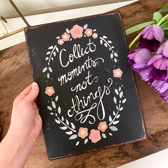 Pretty “Collect Moments Not Things” Wall Plaque - Picture 4 of 8